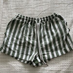 Forever 21 Green-Striped Short